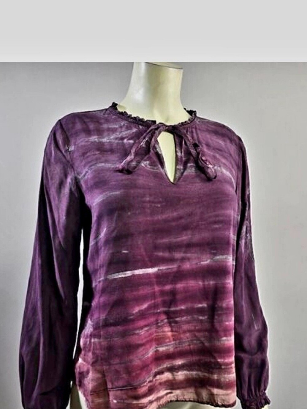 River + Sky Purple Tie-Dye Women's Top